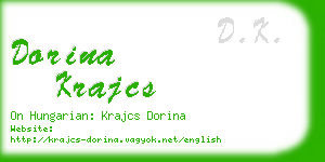 dorina krajcs business card